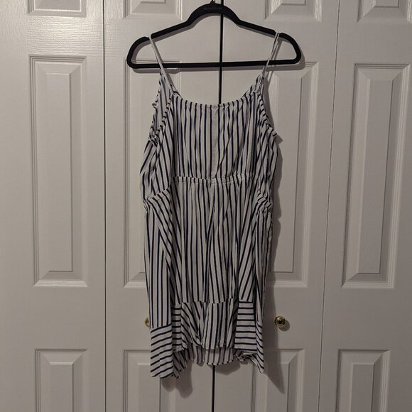 Express Striped Wrap Sundress - Picture 2 of 4